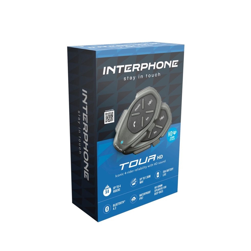 Interfono manos libres Bluetooth CellularLine TOUR HD Paquete individual