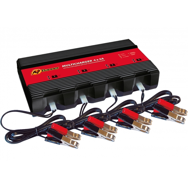 Cargador de baterías Banner Multicharger 4x5A para baterías de 12 V