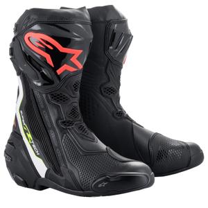 Botas de moto Alpinestars Supertech R Negro-Blanco-Rojo-Flúo-Amarillo
