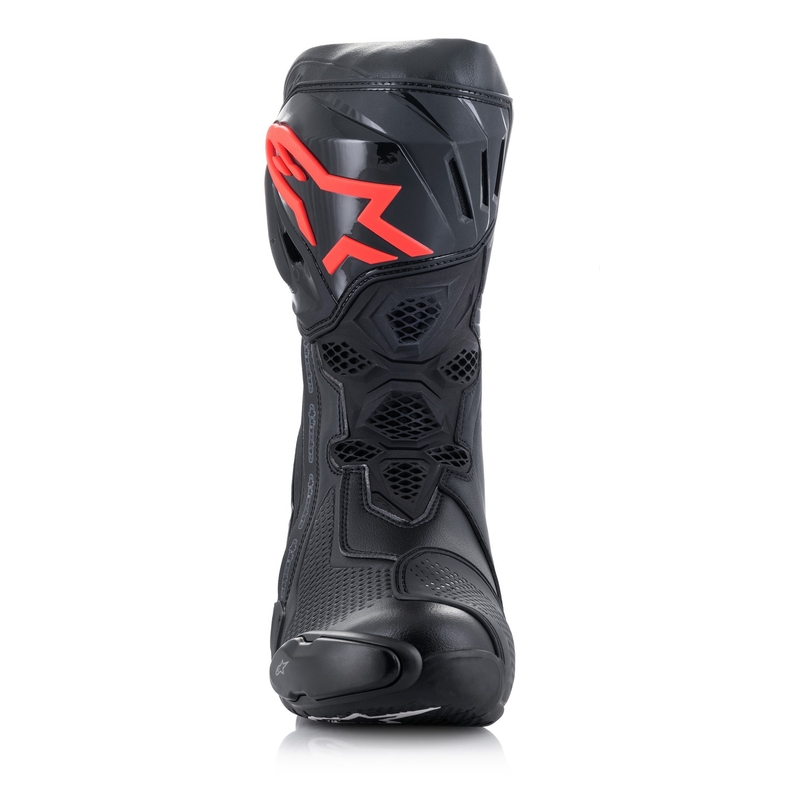 Botas de moto Alpinestars Supertech R Negro-Blanco-Rojo-Flúo-Amarillo