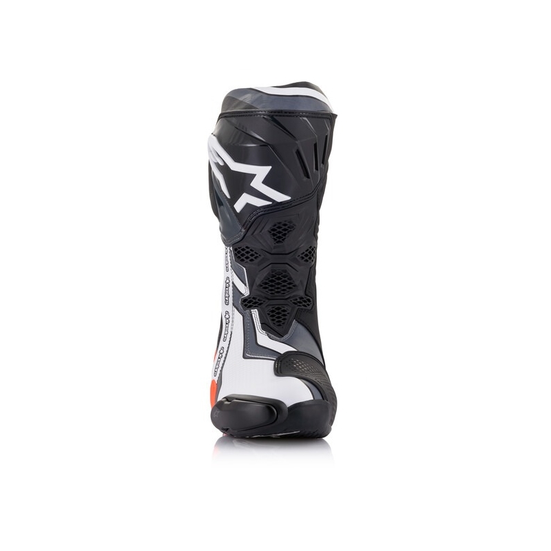 Botas de moto Alpinestars Supertech R negro-rojo fluo-blanco-gris