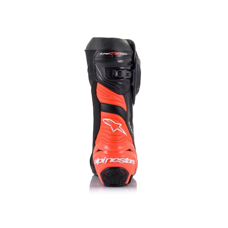 Botas de moto Alpinestars Supertech R negro-rojo fluo-blanco-gris