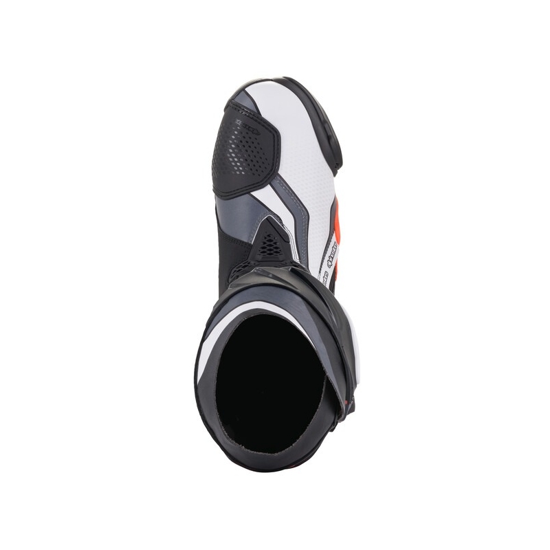 Botas de moto Alpinestars Supertech R negro-rojo fluo-blanco-gris