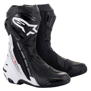 Botas de moto Alpinestars Supertech R Vented Negras y Blancas