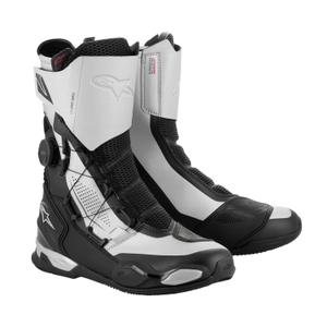 Botas de moto Alpinestars SP-X BOA negras y plateadas