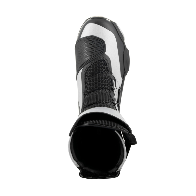 Botas de moto Alpinestars SP-X BOA negras y plateadas