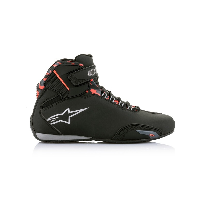 Botas de moto Alpinestars Sektor Waterproof Negro-Rojo-Gris-Camo