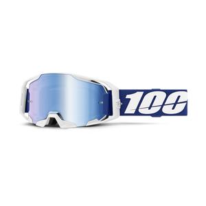 Gafas de motocross 100% ARmatic azul con plexi azul