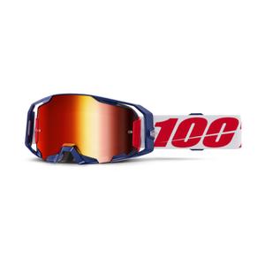 Gafas de motocross 100% ARmatic Mach Z con plexiglás rojo