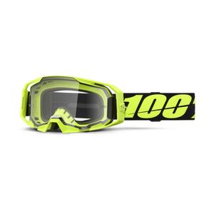 Gafas de motocross 100% ARmatic Amarillo Neón con plexiglás transparente