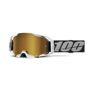 Gafas de motocross 100% ARmatic Rapidracer con plexiglás auténtico dorado