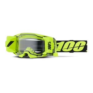 Gafas de motocross 100% ARmatic Forecast amarillas con plexiglás transparente