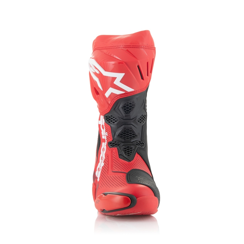 Botas de moto Alpinestars Supertech R Vented rojo fluo-rojo