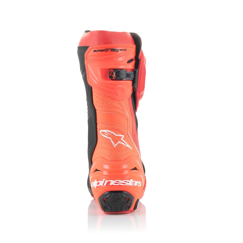 Botas de moto Alpinestars Supertech R Vented rojo fluo-rojo