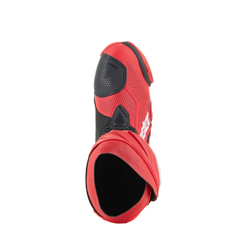 Botas de moto Alpinestars Supertech R Vented rojo fluo-rojo