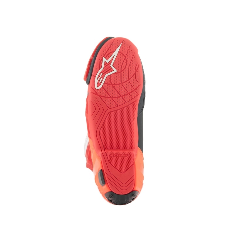 Botas de moto Alpinestars Supertech R Vented rojo fluo-rojo