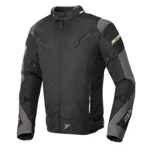 Chaqueta de moto SEVENTY DEGREES SD-JR69 negro-amarillo fluo