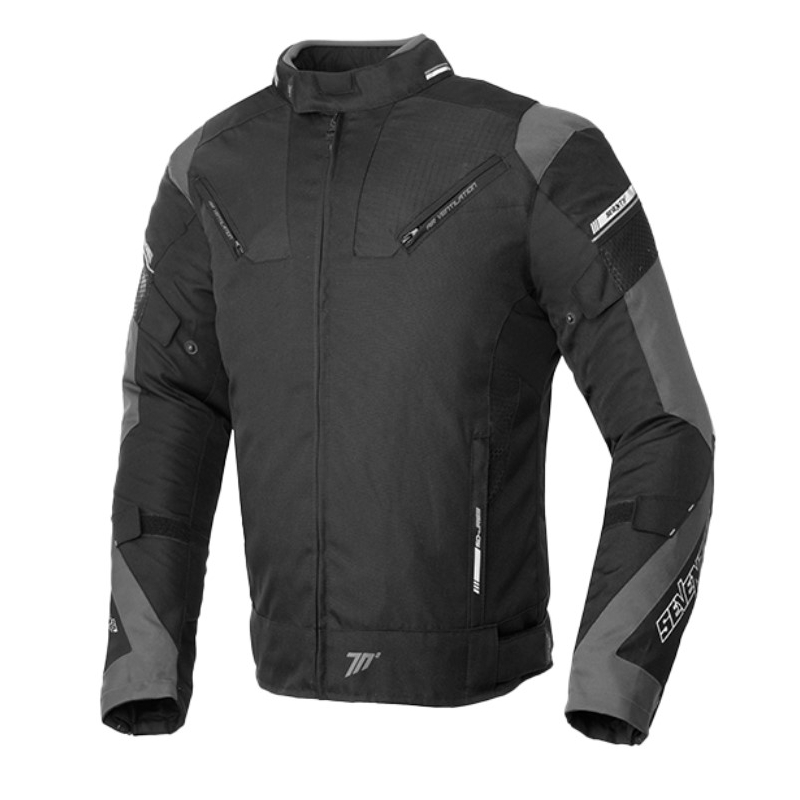 Chaqueta de moto SEVENTY DEGREES SD-JR69 negro-gris