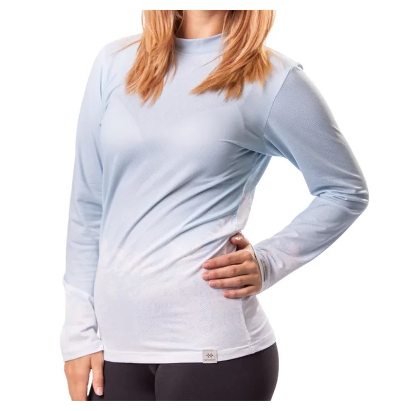 Camiseta térmica mujer nanosilver® Frozen azul-blanco