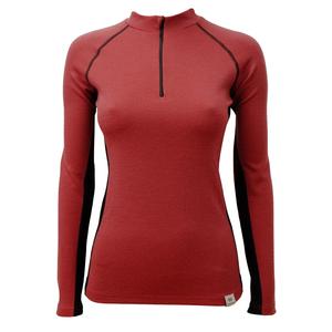 Camiseta térmica mujer nanosilver® Grapes con cremallera vino-negro