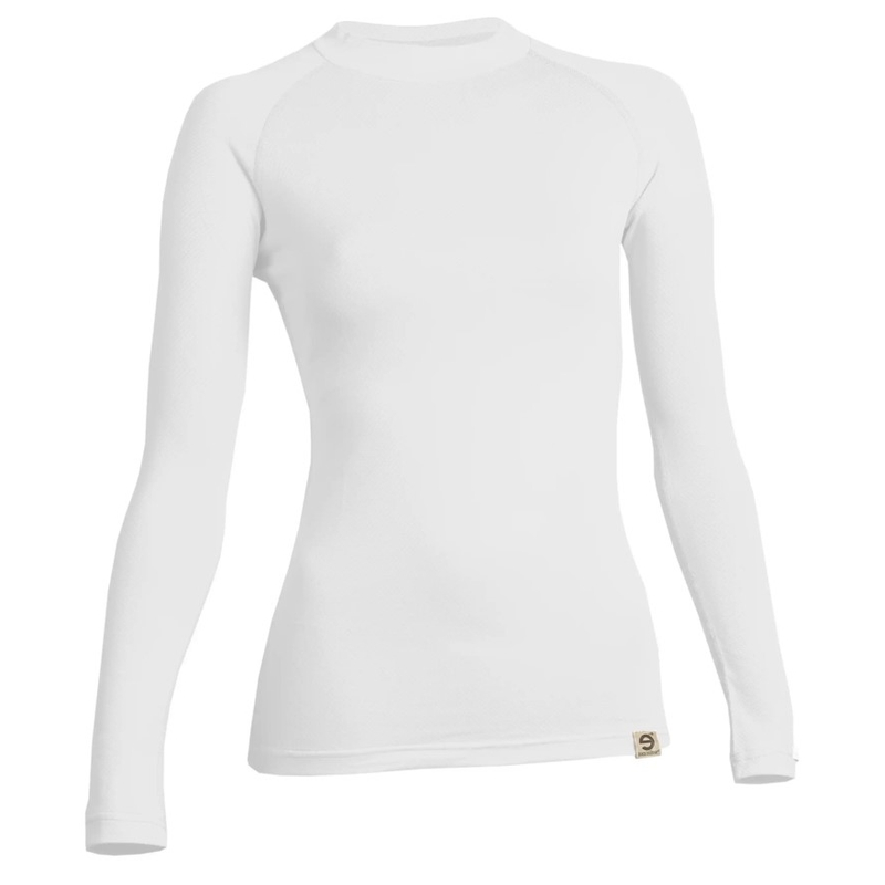Camiseta térmica mujer nanosilver® Raglan blanco - manga larga