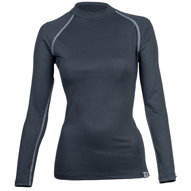 Camiseta térmica mujer nanosilver® Raglan gris antracita - manga larga
