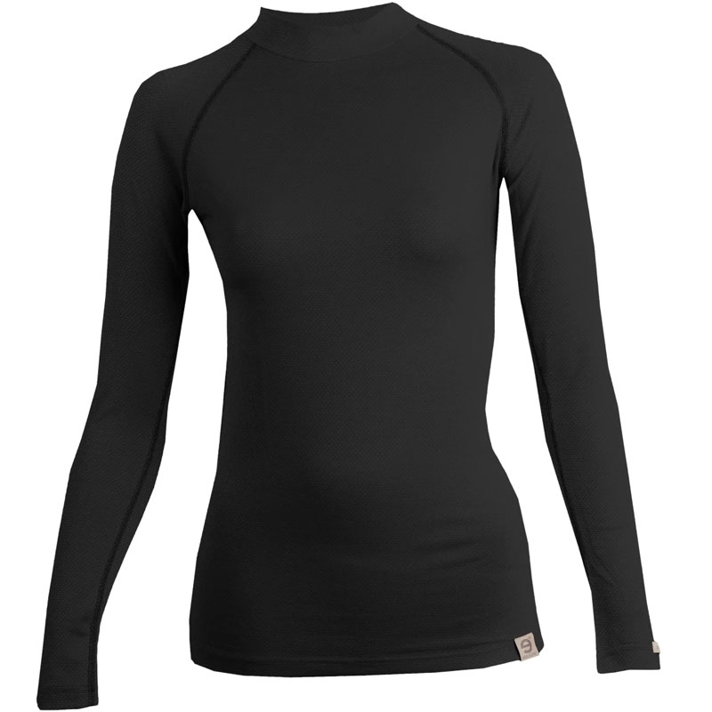 Camiseta térmica mujer nanosilver® MERINO negro