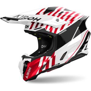Casco de motocross Airoh Twist 3 Thunder 2024 rojo brillante
