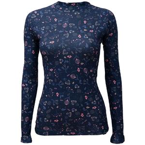 Camiseta térmica mujer nanosilver® Bloom azul oscuro