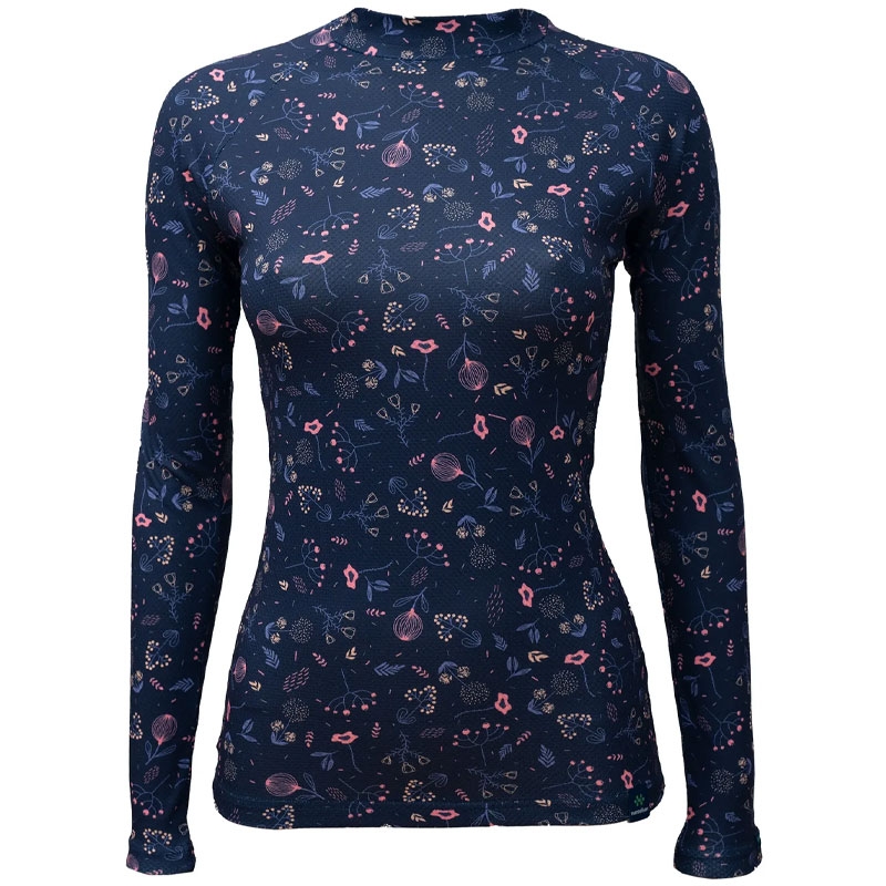 Camiseta térmica mujer nanosilver® Bloom azul oscuro