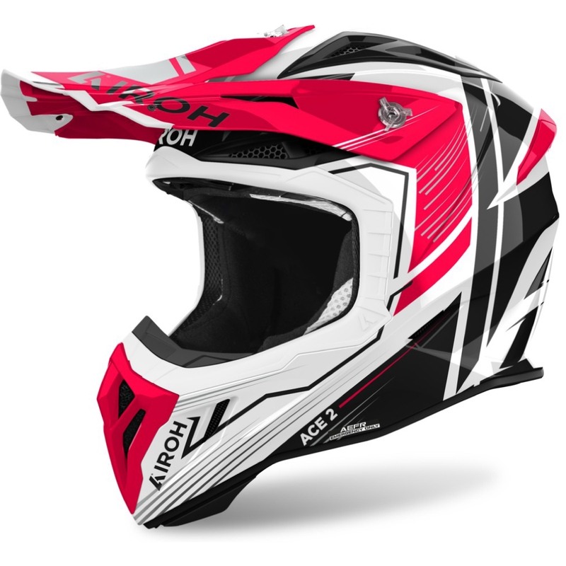Casco de motocross Airoh Aviator Ace 2 Engine rojo brillante