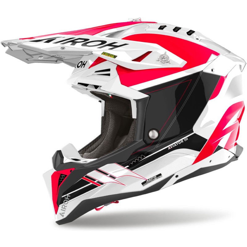 Casco de motocross Airoh Aviator 3 Saber rojo brillante