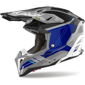 Casco motocross Airoh Aviator 3 Saber 2024 azul brillante