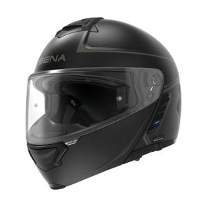 Casco de moto abatible SENA con auricular Mesh Impulse negro mate
