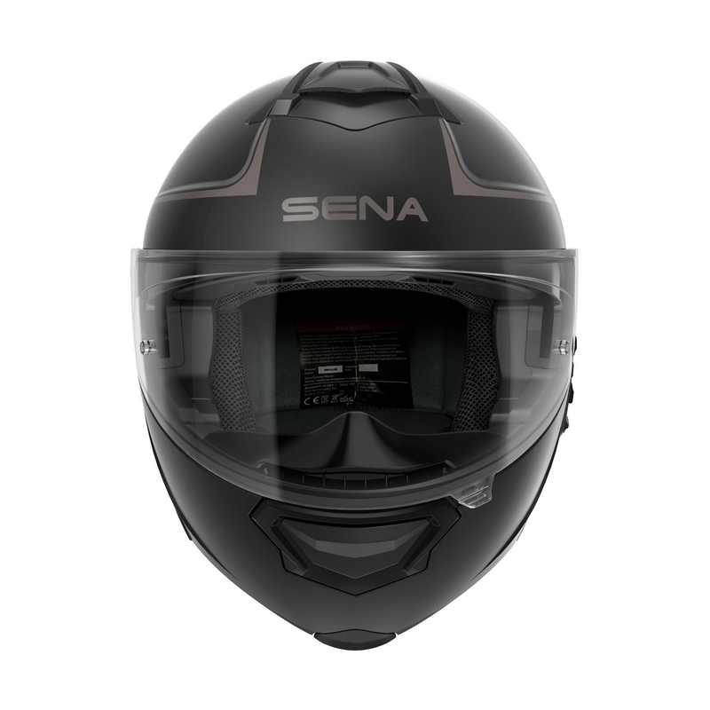 Casco de moto abatible SENA con auricular Mesh Impulse negro mate