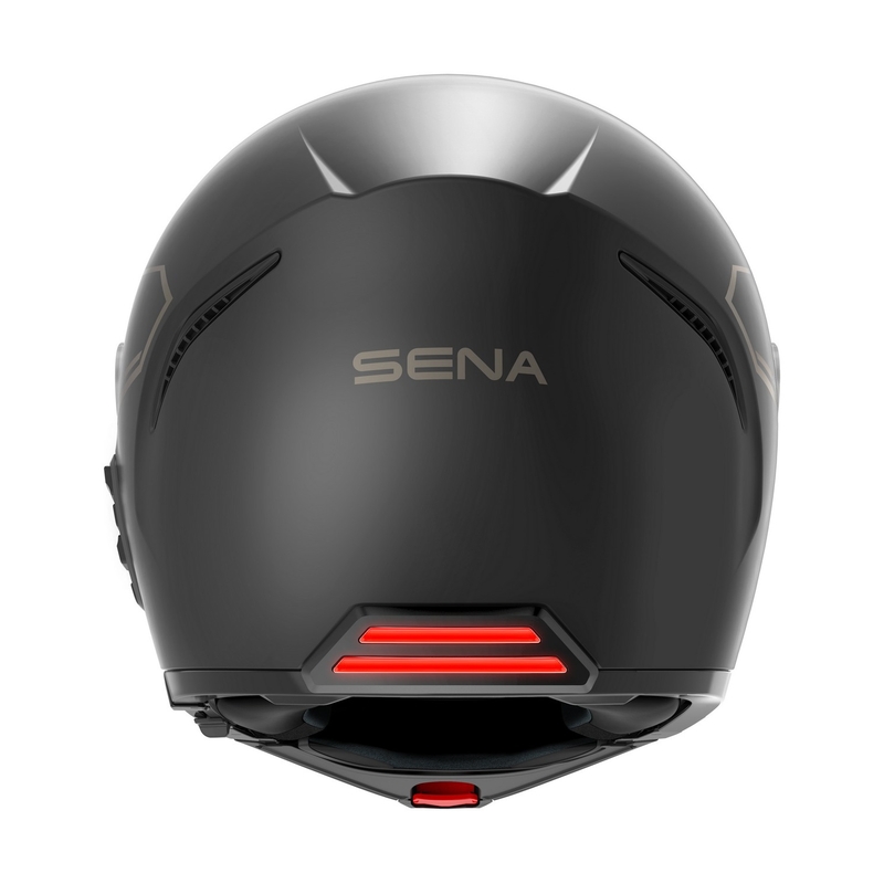Casco de moto abatible SENA con auricular Mesh Impulse negro mate