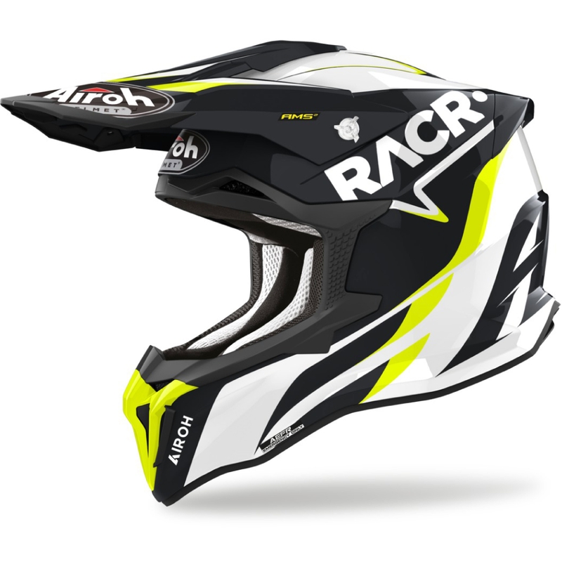 Casco motocross Airoh Strycker Racr 2024 brillante liquidación