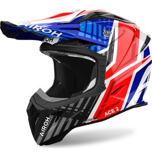 Casco motocross Airoh Aviator Ace 2 Proud 2024 azul-rojo brillante