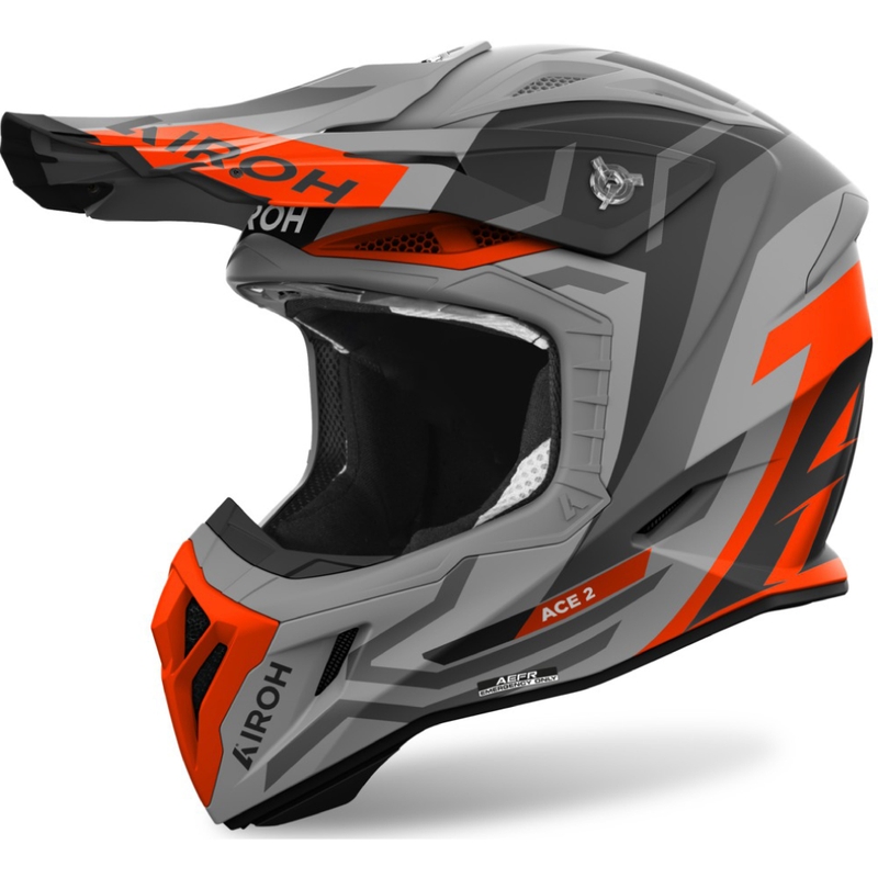 Casco de motocross Airoh Aviator Ace 2 Ground naranja mate