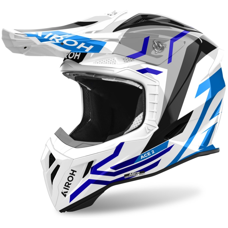 Casco de motocross Airoh Aviator Ace 2 Ground azul brillante