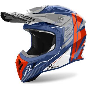 Casco de Cross Airoh Aviator Ace 2 Engine 2024 azul brillante