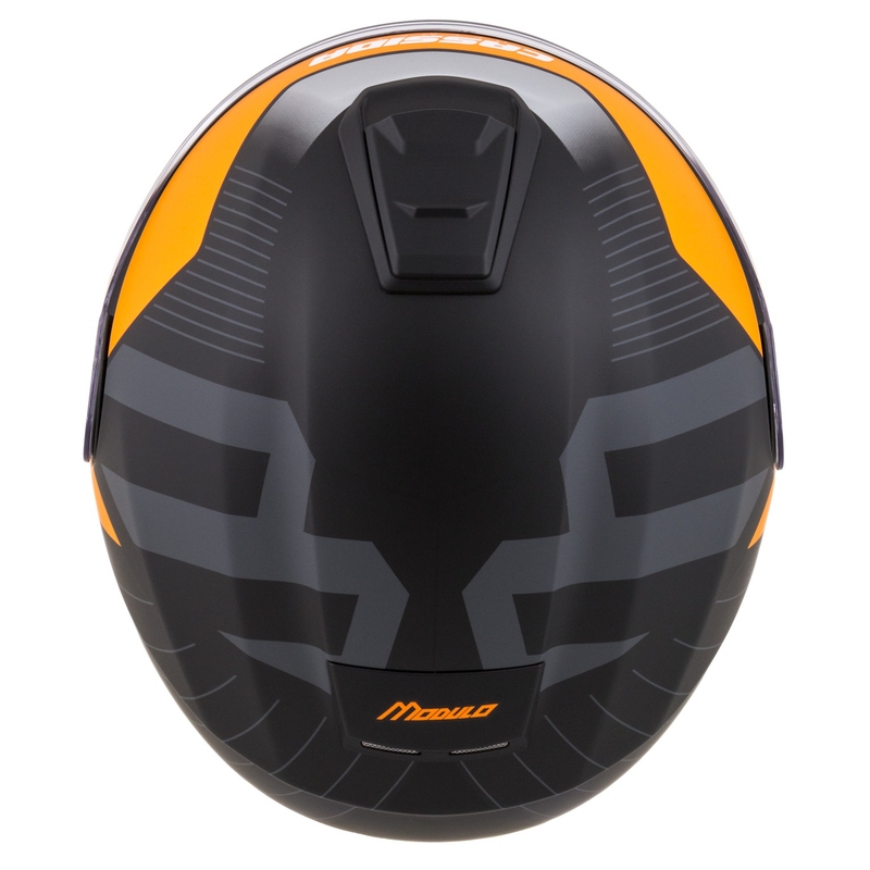 Casco de moto abatible Cassida Modulo 2.1 Profile negro mate-gris-naranja