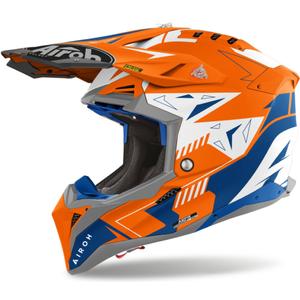 Casco de motocross Airoh Aviator 3 Spin 2024 naranja fluo mate
