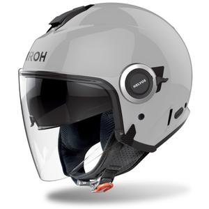 Casco de moto abierto Airoh HELYOS Color gris brillante