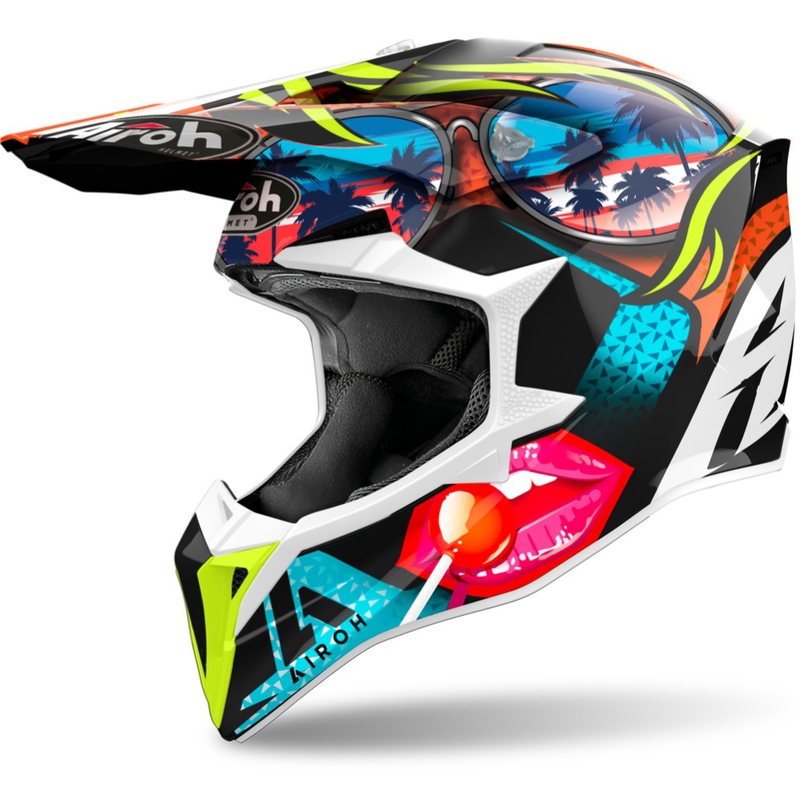 Casco motocross Airoh Wraaap Lollipop 2024 brillante