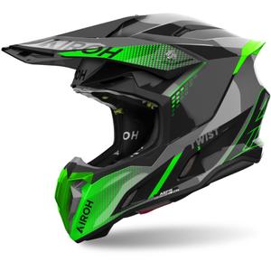 Casco de motocross Airoh Twist 3 Shard 2024 verde brillante
