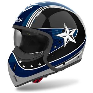 Casco Modular de Moto Airoh J110 Command Azul Brillante