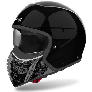 Casco de moto modular Airoh J110 Paesly negro brillante