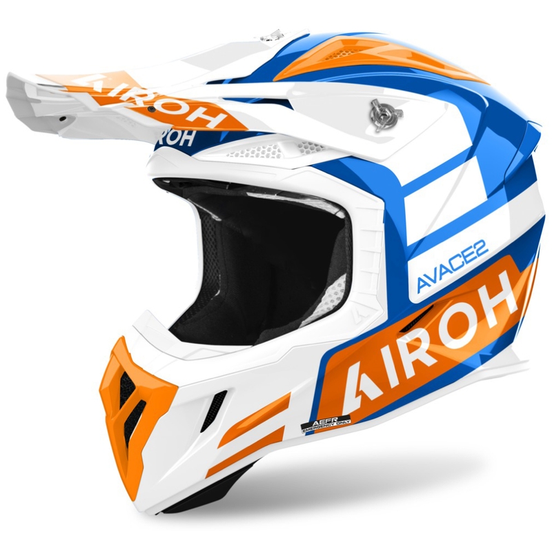 Casco de motocross Airoh Aviator Ace 2 Sake naranja brillante