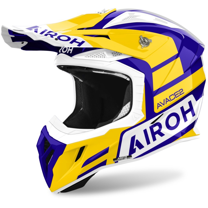 Casco de motocross Airoh Aviator Ace 2 Sake amarillo brillante